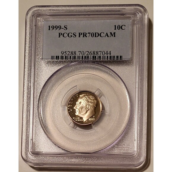 1999 S Clad Roosevelt Dime Proof PR70 DCAM PCGS - Picture 1 of 2